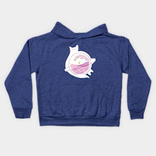 Cute cat planet Kids Hoodie